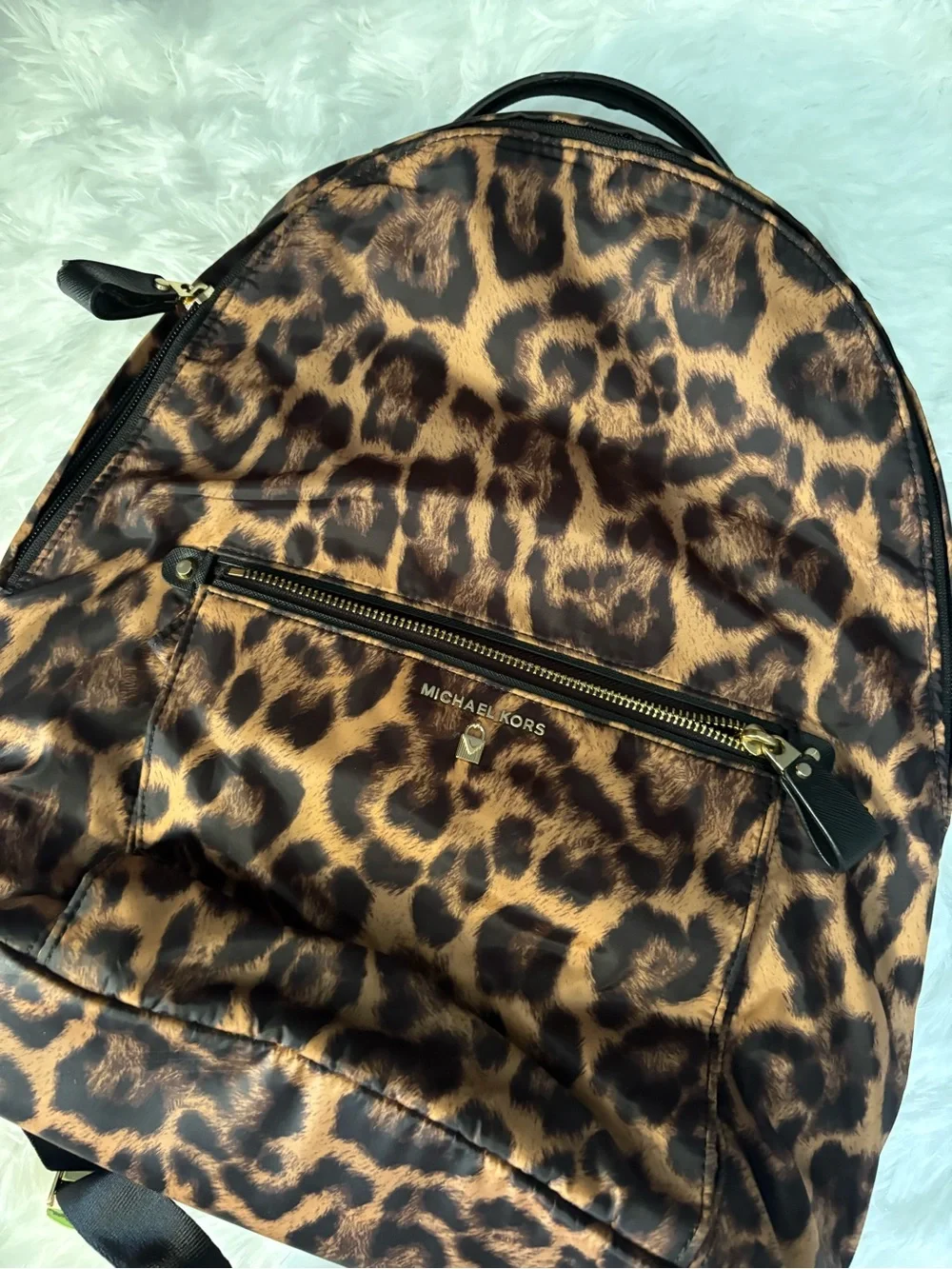 Michael kors Kelsey nylon backpack leopard print
